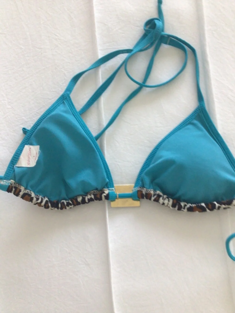 Leopard bikini top